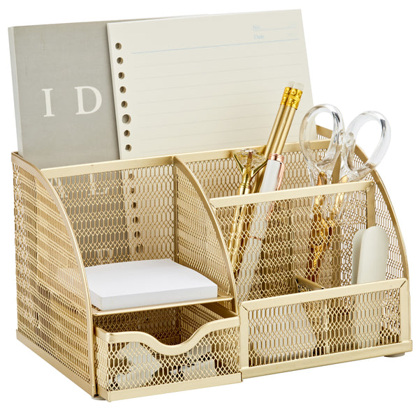 ANNOVA Mesh Desk Organizer Office + Drawer/Desk Tidy Candy/Pen Holder/Multifunctional
