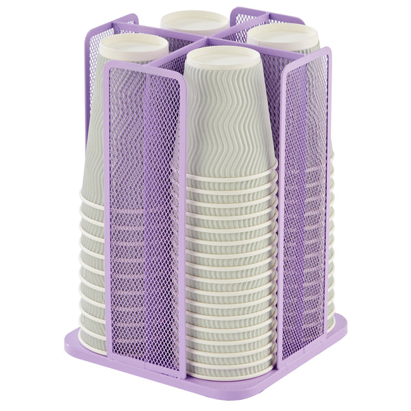 ANNOVA Rotatable Paper Cup and Lid Holder Plastic Cup Storage Organizer 360°