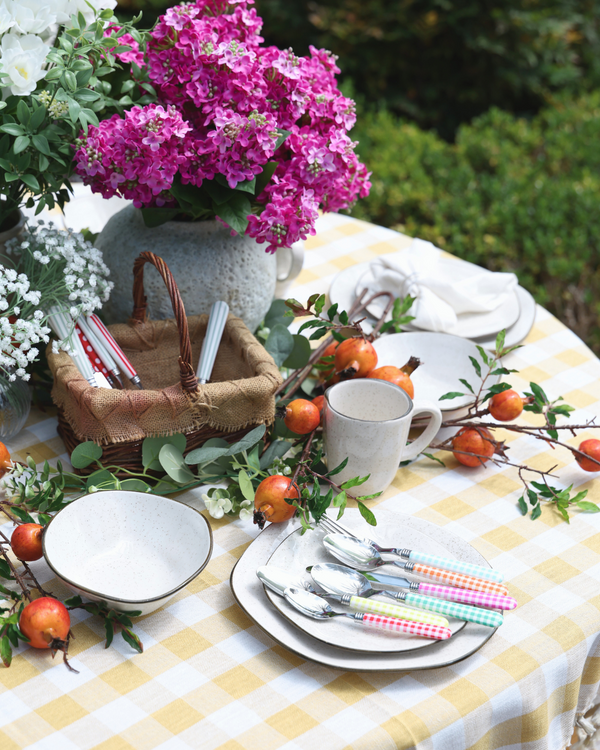 [Preorder] ANNOVA Plaid Mix Flatware Set 20 Piece - Ships 30 Days After Order