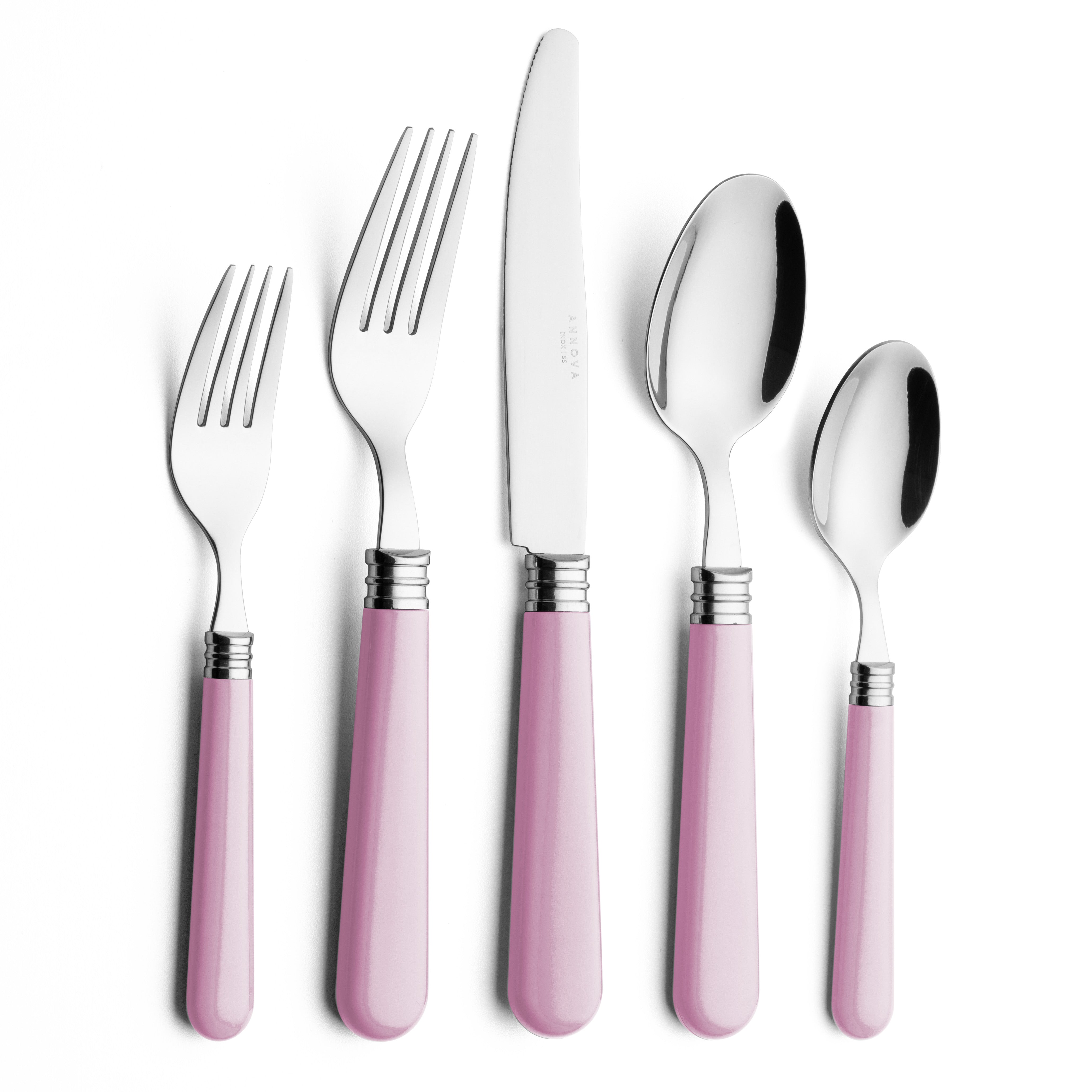 ANNOVA 20 Piece Silverware Set Stainless Steel Round Sturdy Colorful H